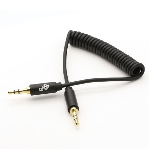 Kabel 3,5mm Mini Jack - 3,5mm Mini Jack M/M 1m spiralny TB