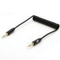 Kabel 3,5mm Mini Jack - 3,5mm Mini Jack M/M 1m spiralny TB