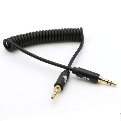 Kabel 3,5mm Mini Jack - 3,5mm Mini Jack M/M 1m spiralny TB Kabel 3,5mm Mini Jack - 3,5mm Mini Jack M/M 1m spiralny TB