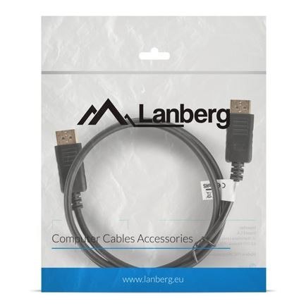 Kabel DisplayPort M/M 4K 1M czarny Lanberg