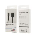 Kabel OTG USB AF - USB C 15cm czarny TB