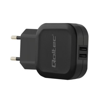 Ładowarka sieciowa 12W | 5V | 2.4A | 2xUSB Qoltec
