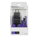 Ładowarka sieciowa 17W | 5V | 3.4A | USB + USB typ C Qoltec