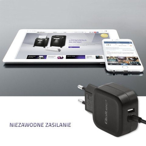 Ładowarka sieciowa 17W | 5V | 3.4A | USB + USB typ C Qoltec Ładowarka sieciowa 17W | 5V | 3.4A | USB + USB typ C Qoltec