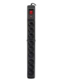 Listwa przeciwprzepięciowa Multi M9 1.5m czarna (9 gniazd) Armac