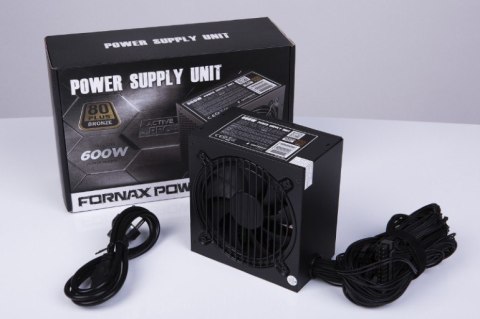 Zasilacz ATX 600W aktywne PFC 12 cm fan 80+Bronze color box Gembird