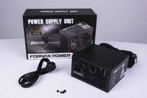 Zasilacz ATX 600W aktywne PFC 12 cm fan 80+Bronze color box Gembird