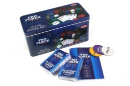 Zestaw 200 żetonów plus dwie talie po 55 kart Pro Poker Texas Holde'em puszka Tactic
