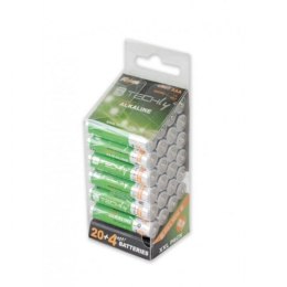 Baterie alkaliczne LR03 AAA 24szt,(IBT-LR03T24B) Techly