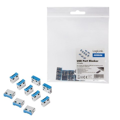Blokada portów USB x10 bez klucza LogiLink Blokada portów USB x10 bez klucza LogiLink