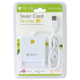Czytnik USB 2.0 Kart / Smart Card biały Techly