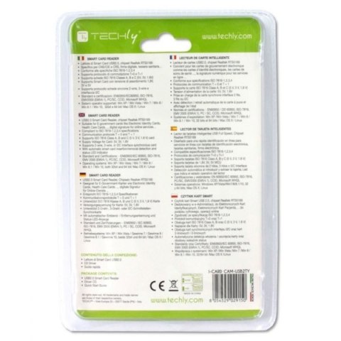 Czytnik USB 2.0 Kart / Smart Card biały Techly Czytnik USB 2.0 Kart / Smart Card biały Techly
