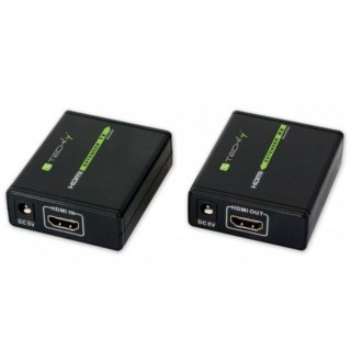 Extender HDMI po skrętce Cat.6/6a/7, do 60m, FullHD 3D, czarny Techly