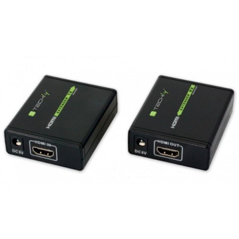 Extender HDMI po skrętce Cat.6/6a/7, do 60m, FullHD 3D, czarny Techly