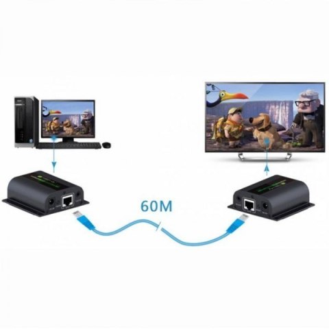 Extender HDMI po skrętce Cat.6/6a/7 do 60m, FullHD, with IR Techly Extender HDMI po skrętce Cat.6/6a/7 do 60m, FullHD, with IR Techly