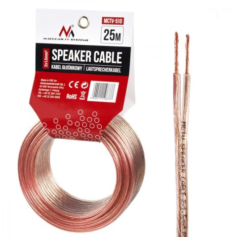 Kabel głośnikowy 25m MCTV-510 2x1.5mm2 Maclean