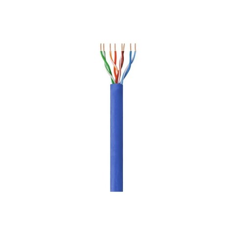 Kabel instalacyjny skrętka UTP Cat6 4x2 drut CCA 305m niebieski Techly