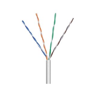 Kabel instalacyjny skrętka U/UTP Cat5e 4x2 linka 100% miedź 305m szary Techly