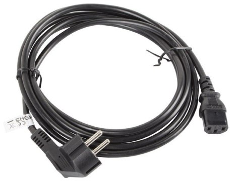 Kabel zasilający CEE 7/7 - IEC 320 C13 VDE 3M czarny Lanberg