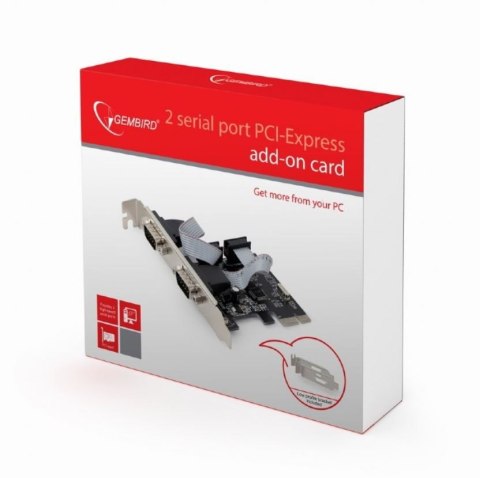 Karta PCI Express/ 2porty RS232/2MBps Gembird