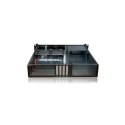 Kompaktowa obudowa PC ATX Rack 19cali 2U czarna Techly