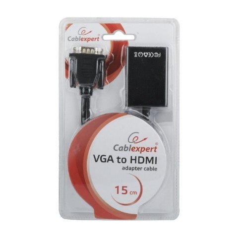 Konwerter VGA do HDMI 15 cm czarny Gembird