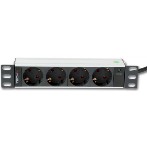 Listwa zasilająca Rack 10 1U 250V/16A 4xSchuko, 1,8m Techly Listwa zasilająca Rack 10 1U 250V/16A 4xSchuko, 1,8m Techly