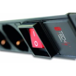 Listwa zasilająca Rack 19 cali do UPS 12 gniazd, 2m czarna, 250V/16A Techly