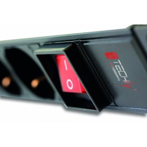 Listwa zasilająca Rack 19 cali do UPS 250V/10A, 10 gniazd, 2m czarna Techly Listwa zasilająca Rack 19 cali do UPS 250V/10A, 10 gniazd, 2m czarna Techly