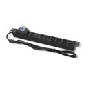 Listwa zasilająca do Rack 19cali | circuit breaker | 1U | 10A | PDU | 8xIEC C13 | 2m Qoltec