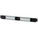 Patch panel 1U UTP 16xR J45 Cat.5e, czarny Techly