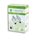 Podstawka pod obudowę PC na kółkach, czarna Techly