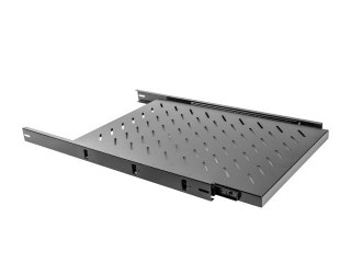 Półka do szaf 19'' wysuwana 1000mm 1U 465x750mm czarna Lanberg