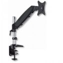 Ramię biurkowe z amortyzatorem gazowym monitor 15-27cali, 8kg, srebrno-czarne Techly