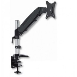 Ramię biurkowe z amortyzatorem gazowym monitor 15-27cali, 8kg, srebrno-czarne Techly