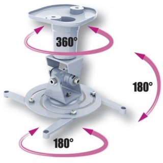 Ramię do projektora 22cm 10kg sufitowe białe Techly