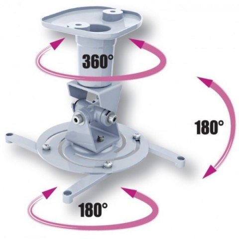 Ramię do projektora 22cm 10kg sufitowe białe Techly