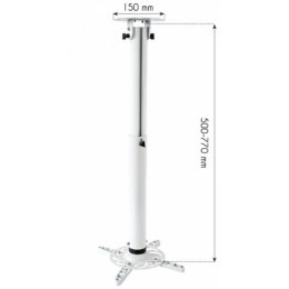 Ramię do projektora 50-77cm sufitowe, 15kg białe Techly