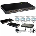 Rozdzielacz-splitter AV HDMI 2.0 1/4 Ultra HD 4Kx2K 3D Techly