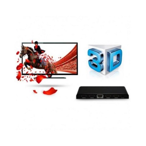 Rozdzielacz-splitter AV HDMI 2.0 1/4 Ultra HD 4Kx2K 3D Techly Rozdzielacz-splitter AV HDMI 2.0 1/4 Ultra HD 4Kx2K 3D Techly