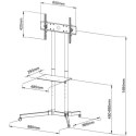 Stojak mobilny LCD/LED 30-65cali,60kg, regulowany Techly