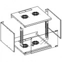 Szafa wisząca ECO 19cali 6U/320mm zmontowana, szklane drzwi, szara Techly