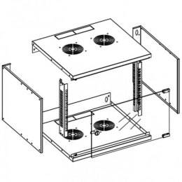 Szafa wisząca ECO 19cali 6U/450mm zmontowana, szara Techly