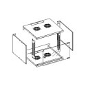 Szafka wisząca ECO 19cali 6U/450mm szklane drzwi zmontowana czarna Techly