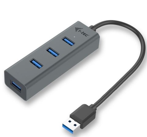 USB 3.0 Metal 4-portowy pasywny HUB USB, 4x port USB 3.0 I-tec USB 3.0 Metal 4-portowy pasywny HUB USB, 4x port USB 3.0 I-tec