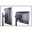 Uchwyt biurkowy LCD/LED 13-27 cali podwójny 2x10kg, czarny Techly