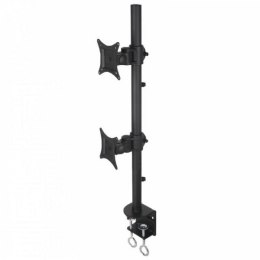 Uchwyt biurkowy LCD/LED 13-27cali podwójny, czarny Techly