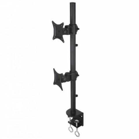 Uchwyt biurkowy LCD/LED 13-27cali podwójny, czarny Techly Uchwyt biurkowy LCD/LED 13-27cali podwójny, czarny Techly