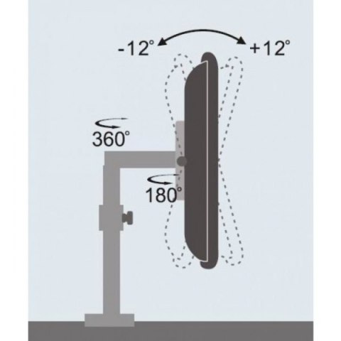 Uchwyt biurkowy regulowany 13-19cali 8kg czarny Techly Uchwyt biurkowy regulowany 13-19cali 8kg czarny Techly