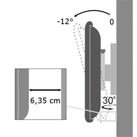 Uchwyt ścienny LCD/LED 13-37cali slim, 25kg, czarny Techly